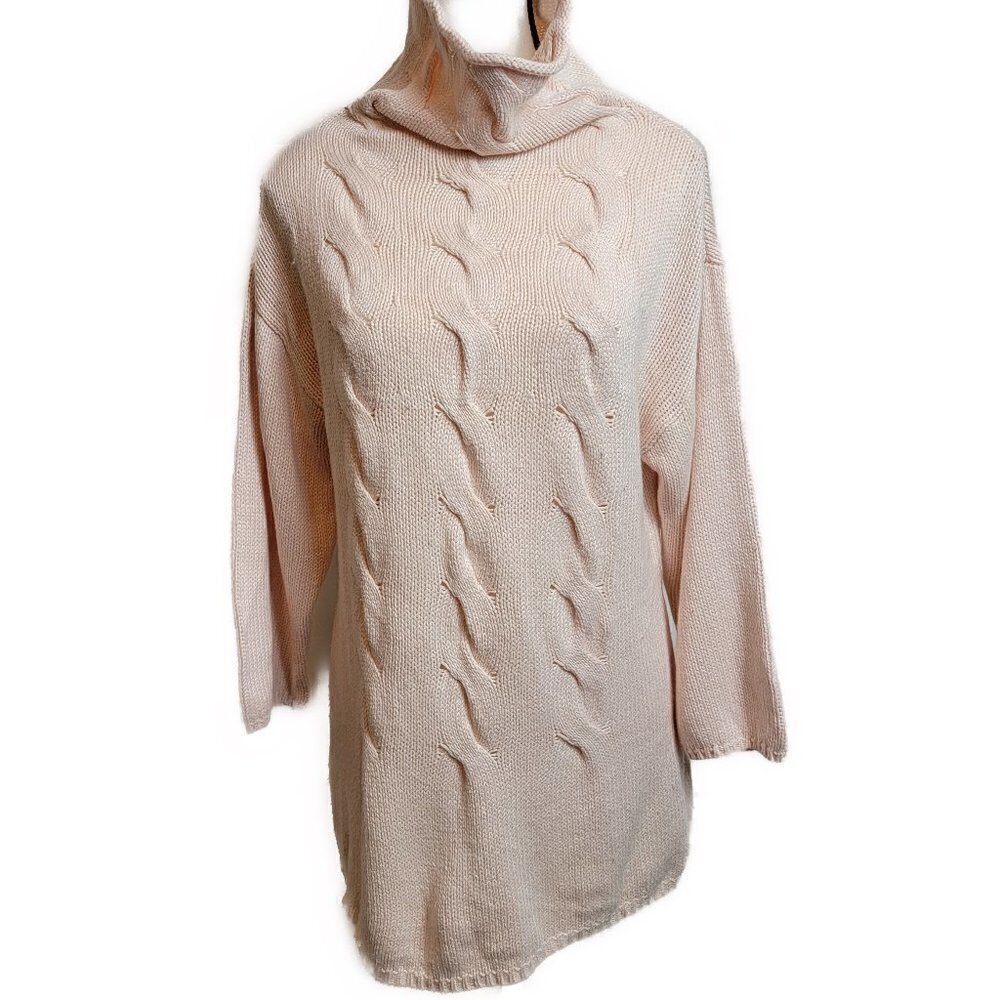 J.Jill  Cowl Sweater Tunic - Light Pink - sz XS